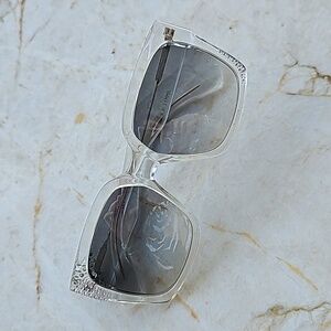 Jimmy Choo clear acrylic rhinestone sunglasses